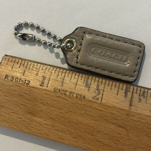 COACH Gray  Leather Keychain
